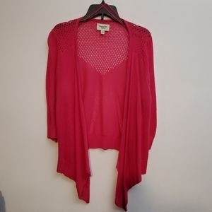 AEO Pink 3/4 Sleeve Sweater - EUC
